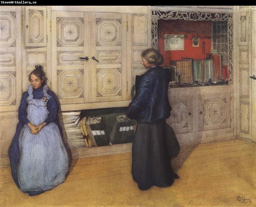 Carl Larsson Mother and Daughter